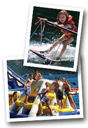 Photos of Aqua Park and girl learning to ski